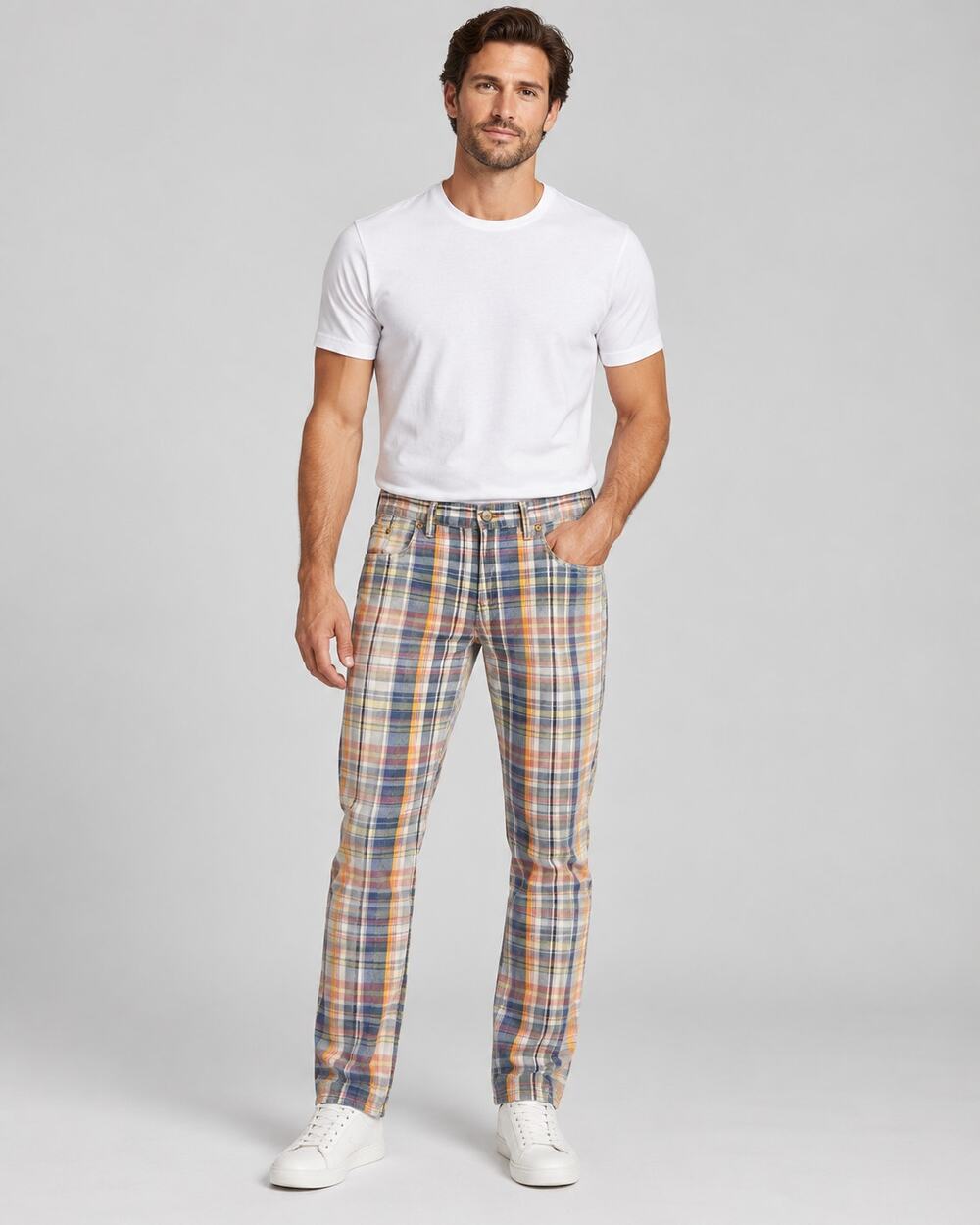 Robert Graham Classic Yates Plaid Cotton Jeans Men’s 32 34x29 Turkey